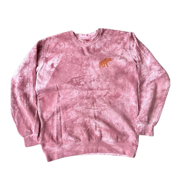 *NWOT* COMFORT COLORS Tuskwear Crewneck Sweatshirt in Bright Crimson Tie-Dye . S - Picture 3 of 8